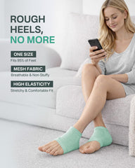 Originbuty open-toe socks worn to show heel exposure and ventilation benefit
