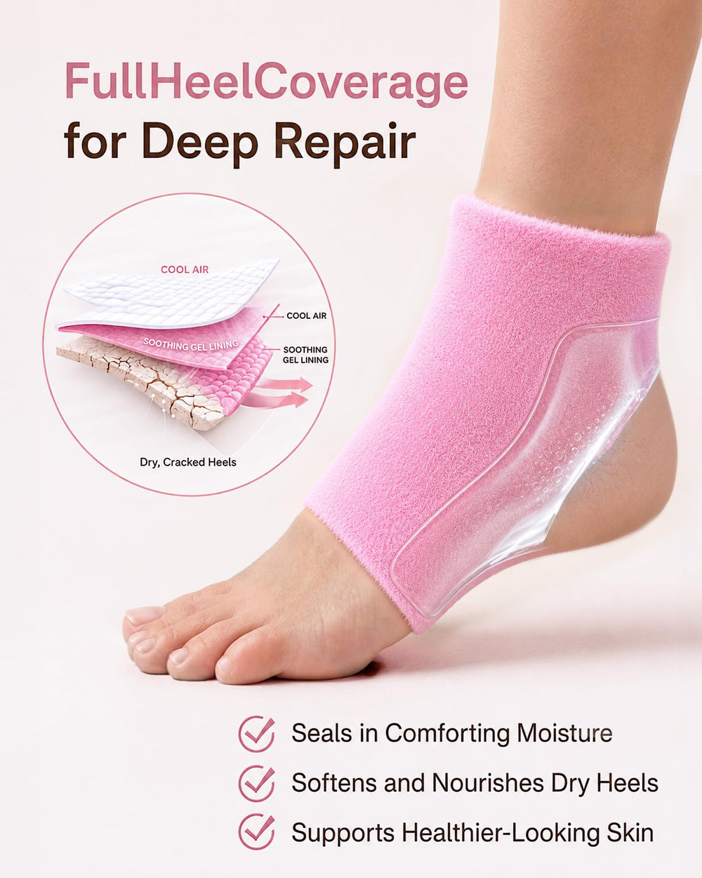 Originbuty toeless opening demonstrating easy application comfort