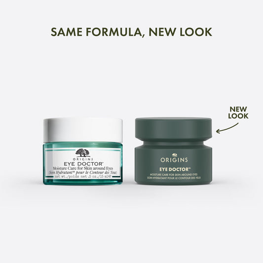 Origins Eye Doctor cream texture close-up showing smooth hydration for fine lines