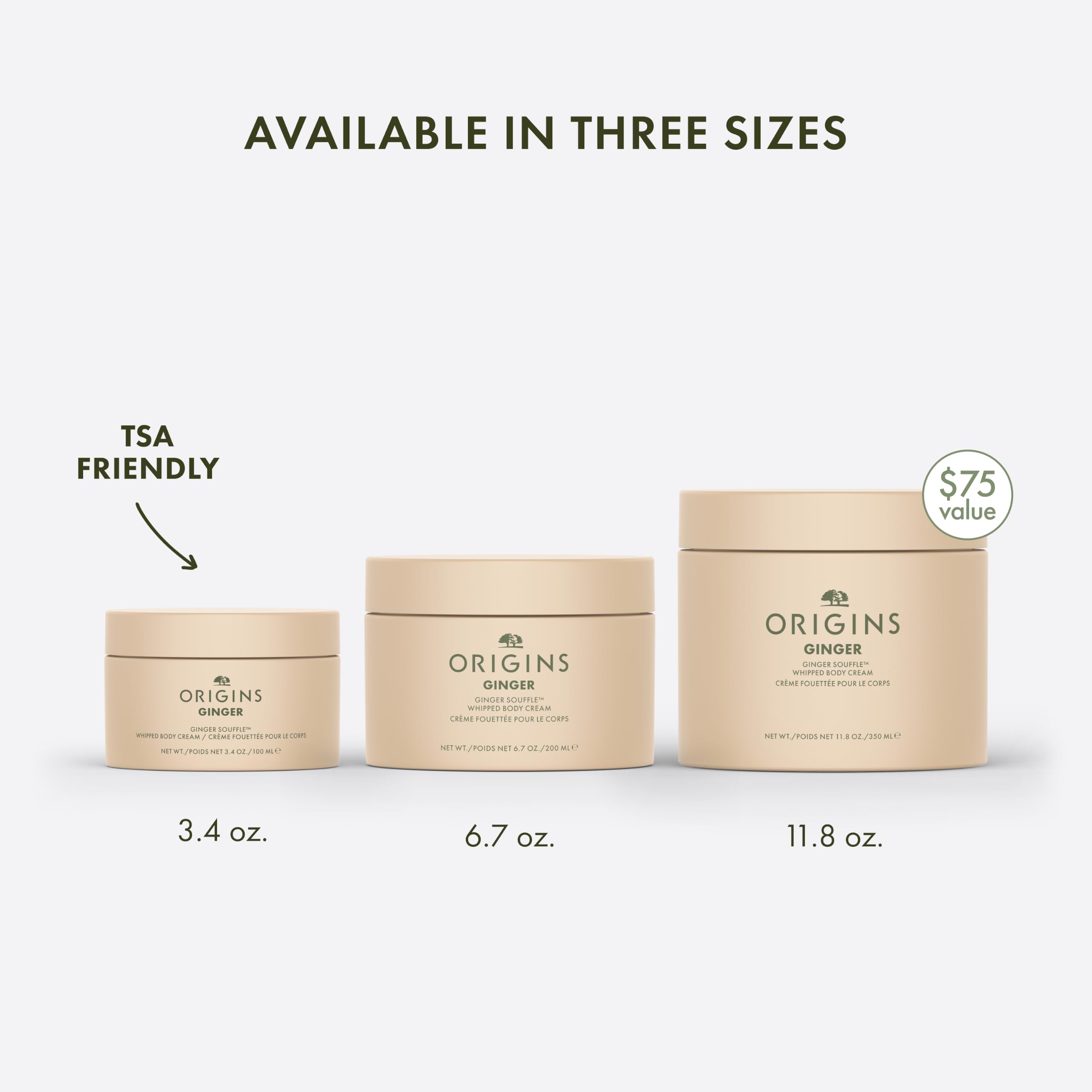 Origins packaging with eco elements showing mindful storage and sustainability benefit
