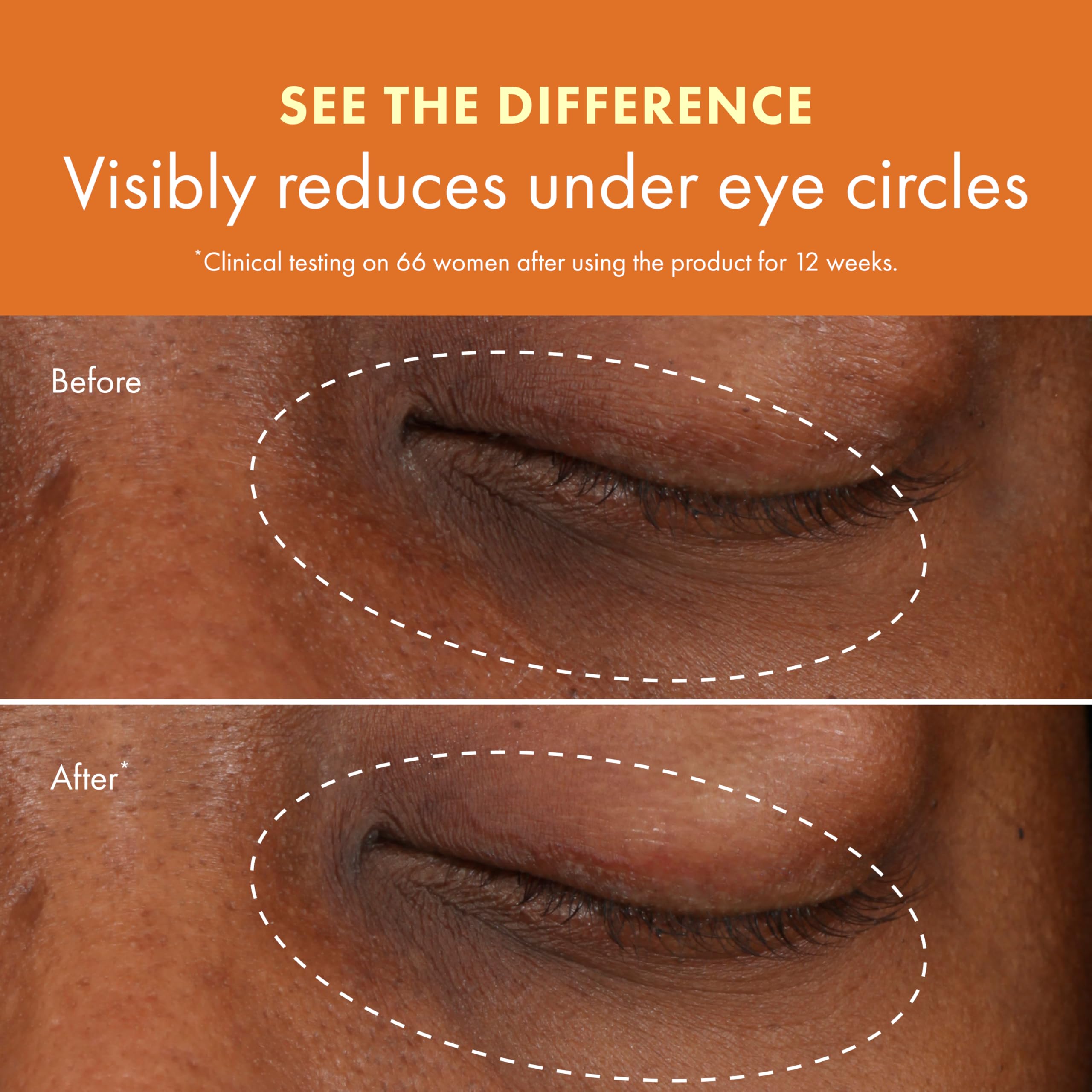 Origins GinZing warm shade swatched on skin to show color-correcting effect