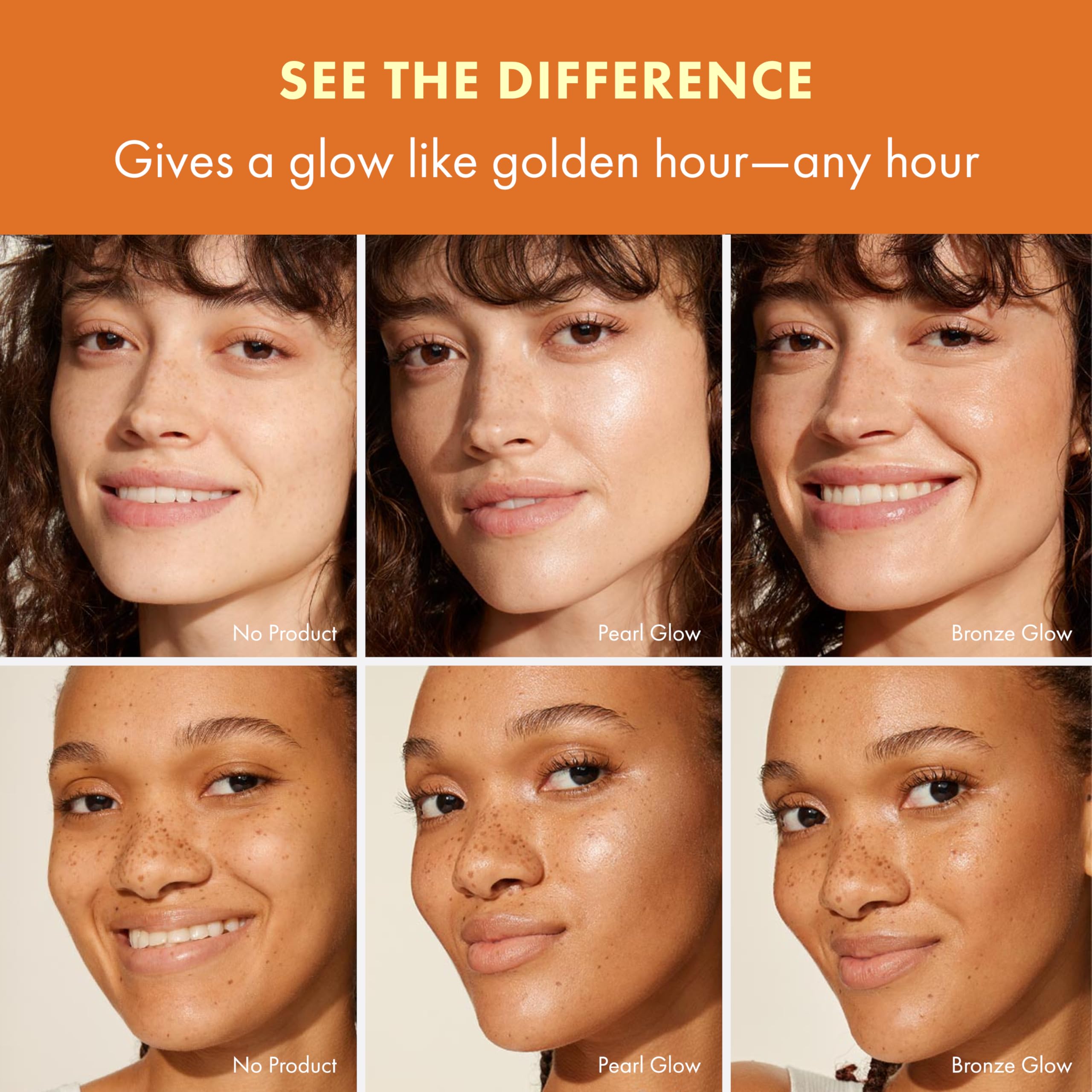 Origins GinZing applied on hand demonstrating dewy, instant radiance