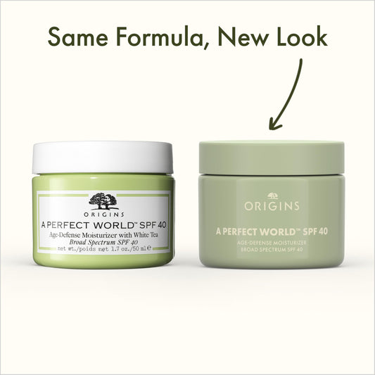 Origins moisturizer jar top view with creamy texture and clear labeling