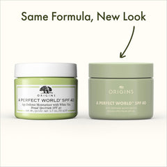 Origins moisturizer jar top view with creamy texture and clear labeling