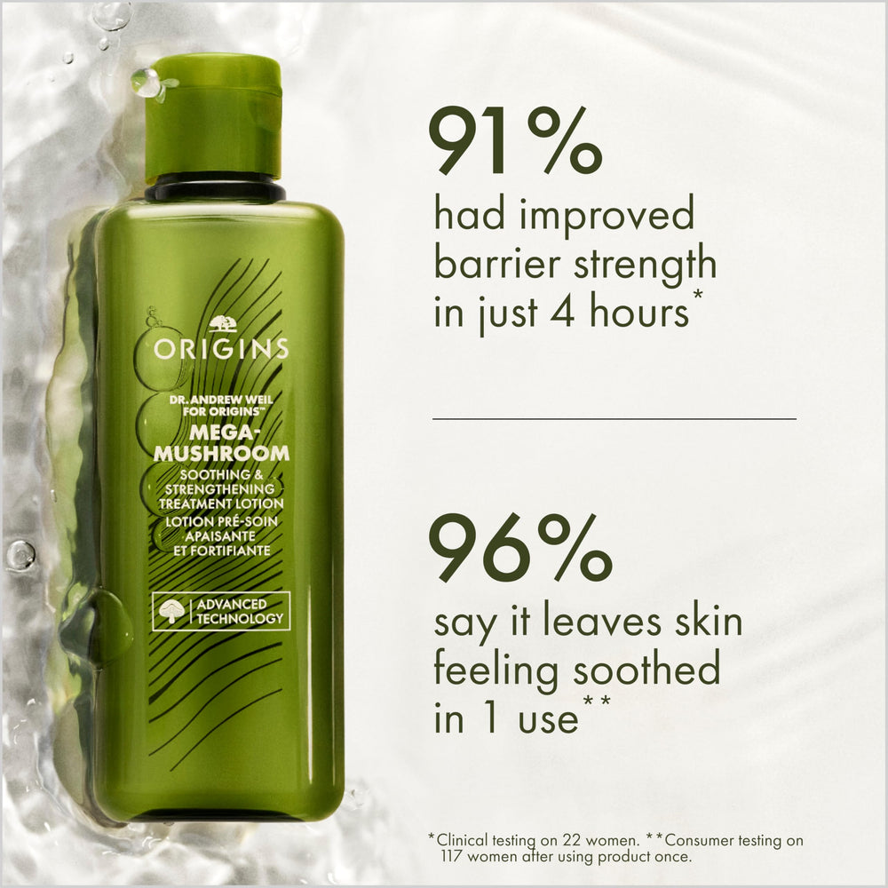 Origins lotion applied on hand demonstrating quick absorption benefit