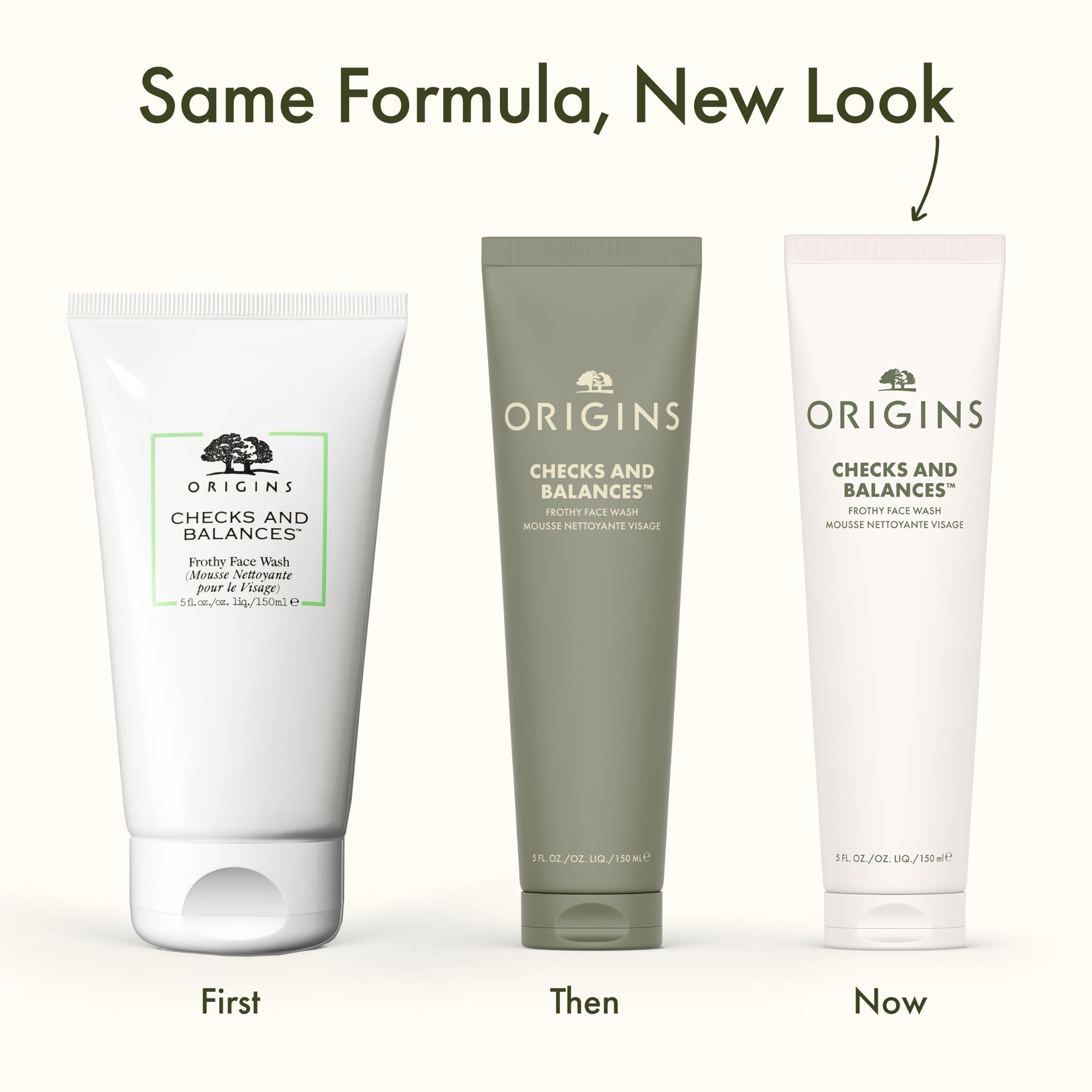 Origins product in palm creating foam illustrating simple at-home application
