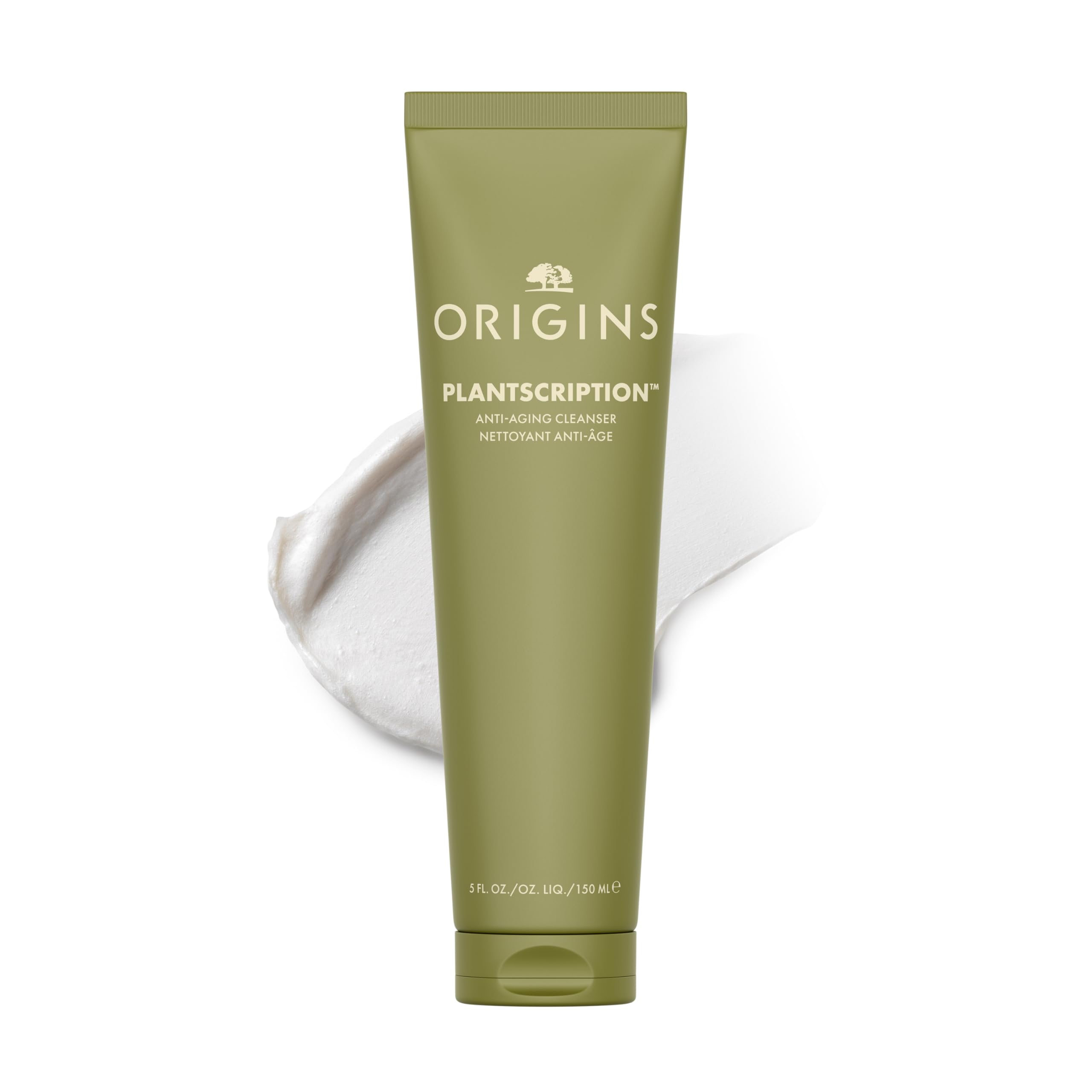 Origins bottle front packaging showing clean branding and size benefit