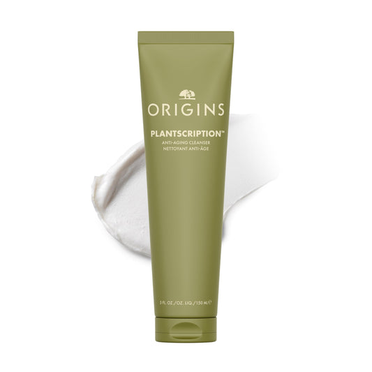 Origins bottle front packaging showing clean branding and size benefit