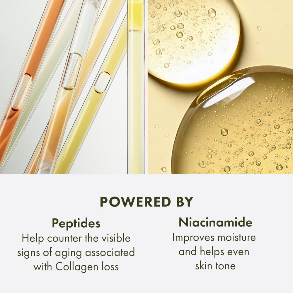Origins Plantscription bottle staged in bathroom routine suggesting daily use benefit