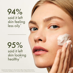 Origins foam texture close-up showing frothy lather for effective cleansing