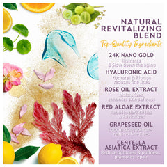 ORLASKIN trio variants flatlay displaying rose hyaluronic and 24K gold benefits