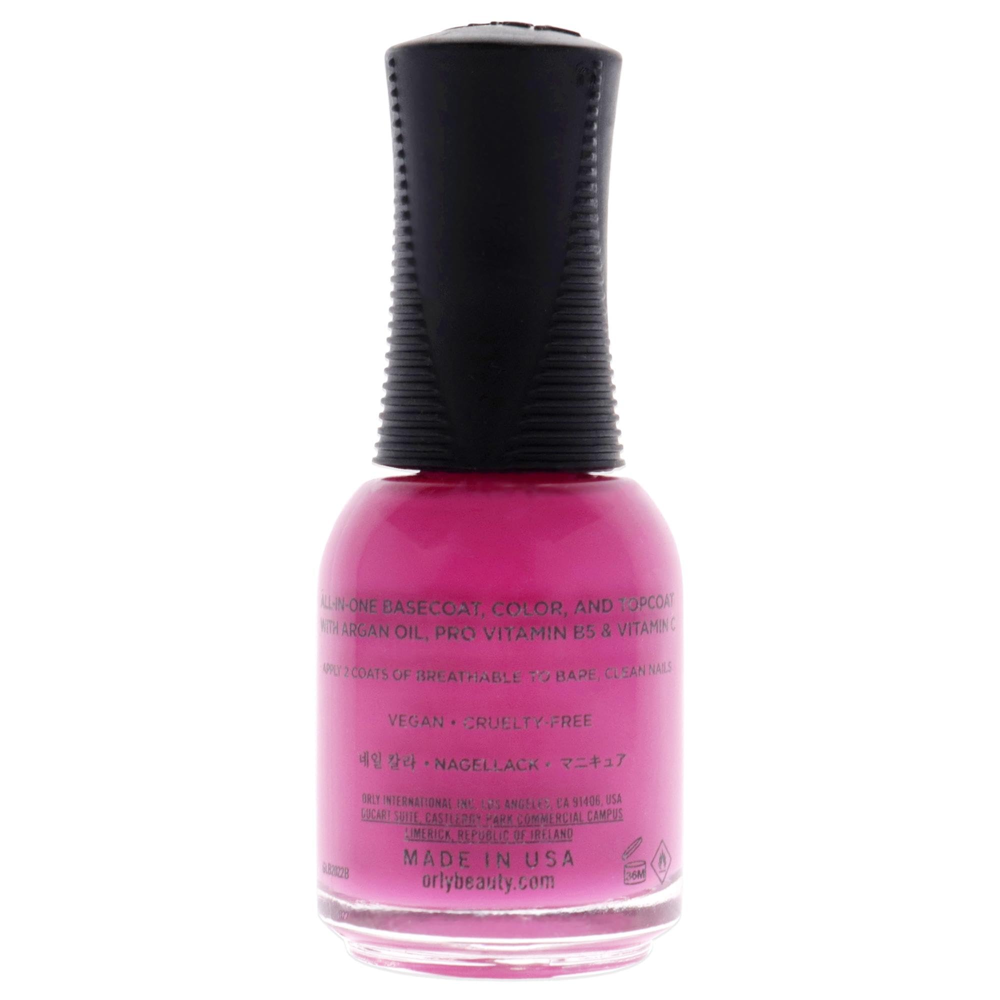 Orly brush applying Berry Intuitive showing smooth coverage and precision