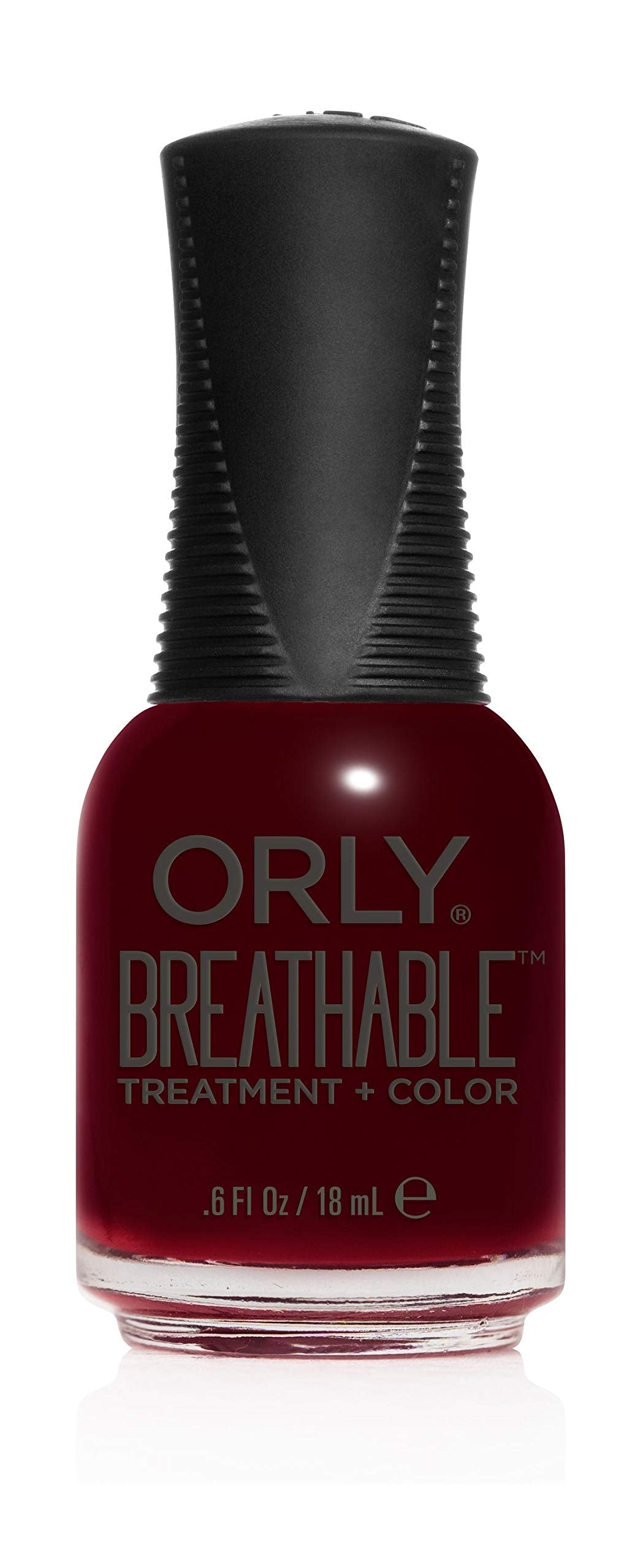 Orly brush and glossy nail detail highlighting smooth finish and hydration
