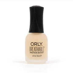ORLY bottle front view showing label and clear strengthening polish benefits