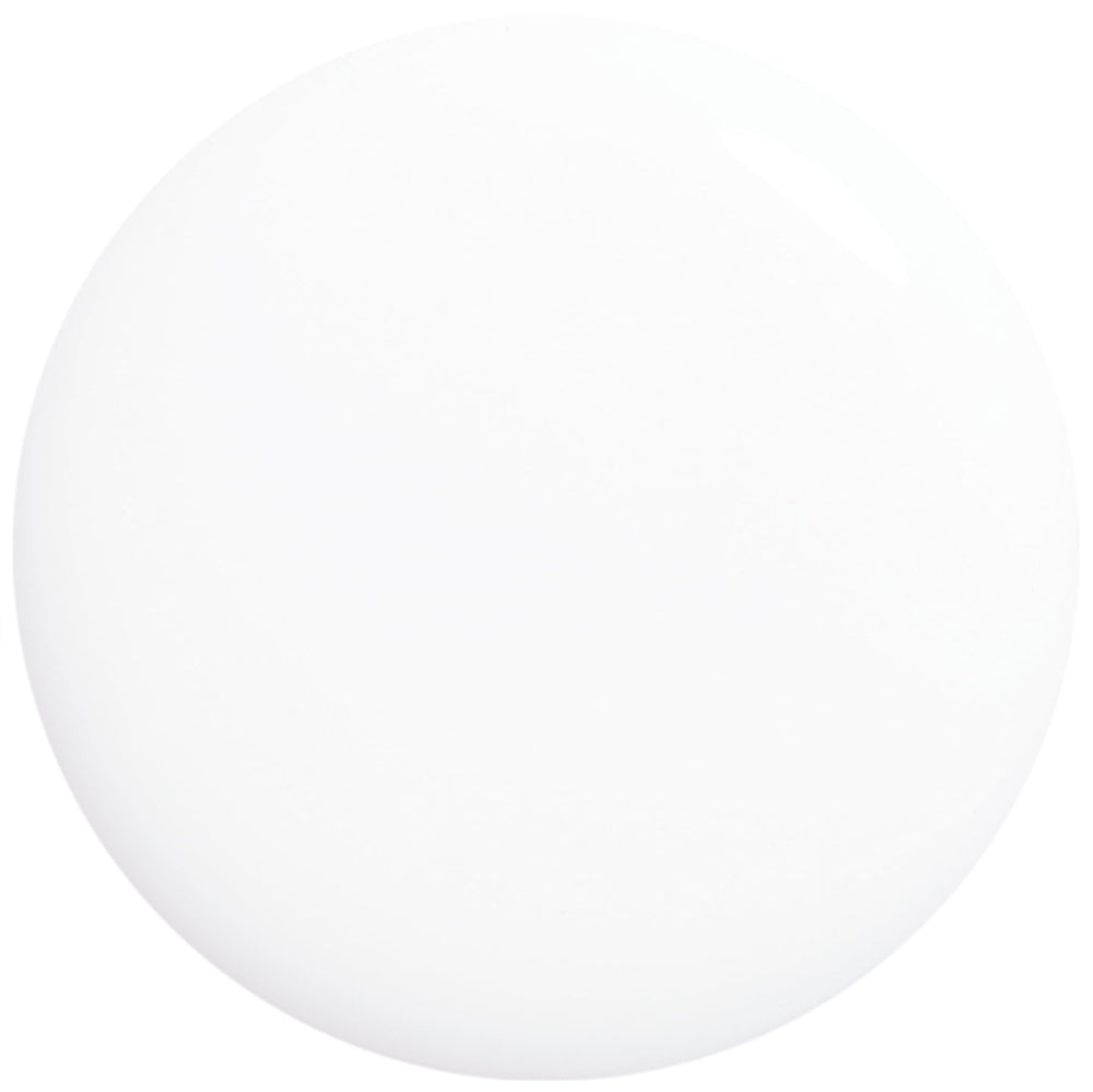 Orly brush stroke of white-tip polish demonstrating smooth application and coverage