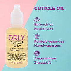 Orly dropper dispensing oil showing precise application benefit