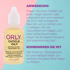 Orly oil texture with argan and jojoba close-up showing nourishing benefit
