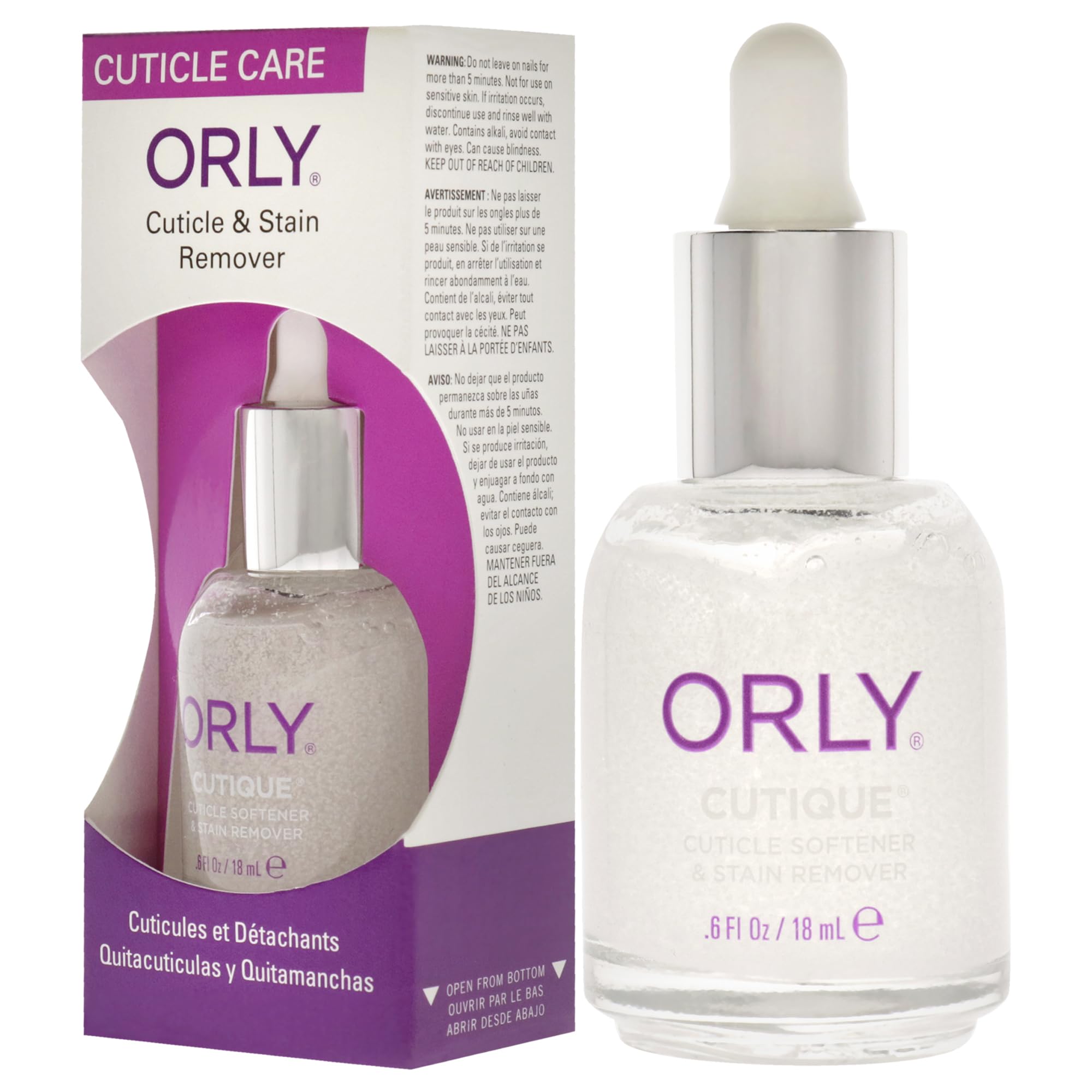 ORLY Cutique bottle next to ruler showing 0.6 oz compact size