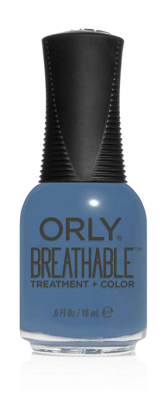 Orly bottle front view showing De-Stressed Denim color and clean packaging benefit
