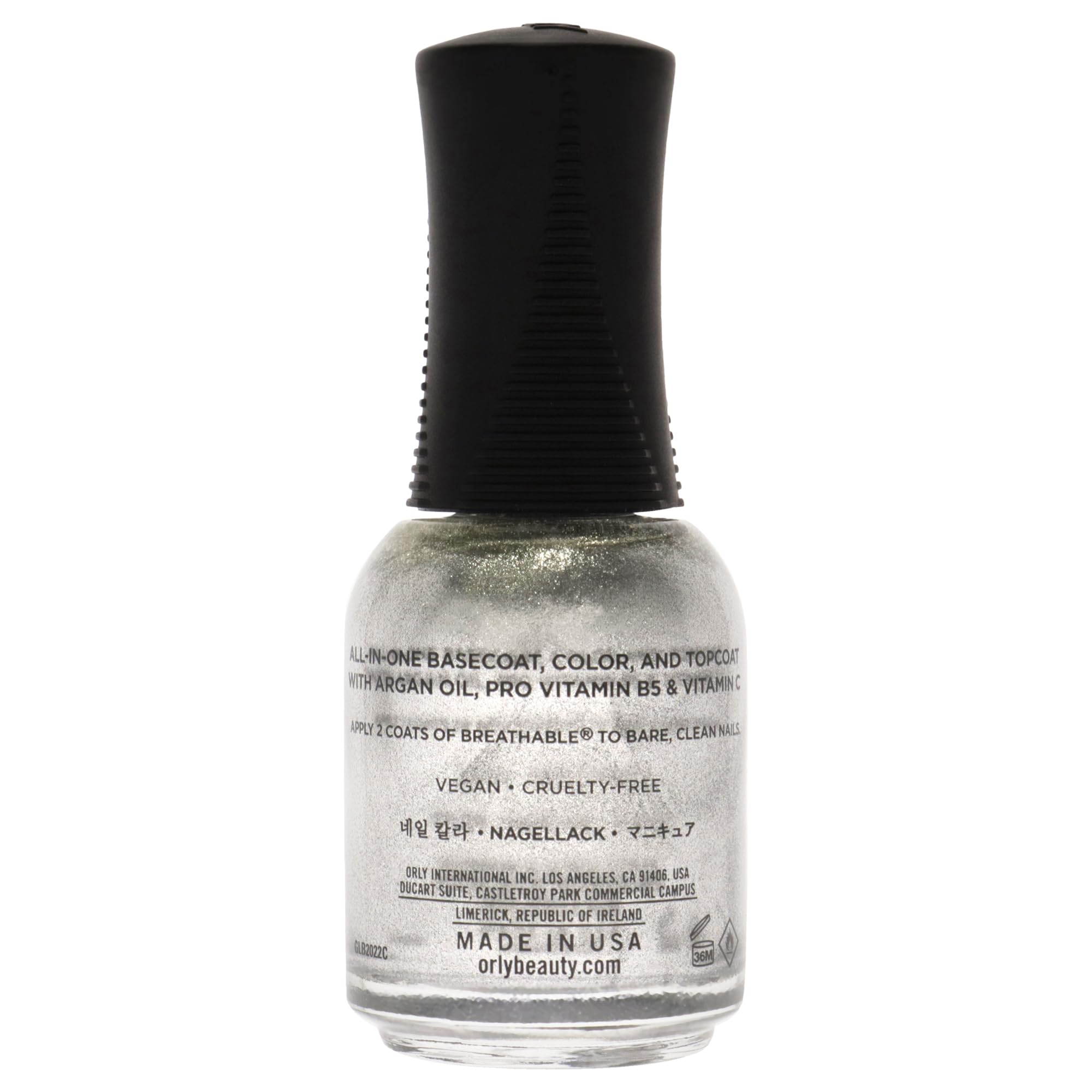 Orly brush closeup displaying wide flat brush for smooth application