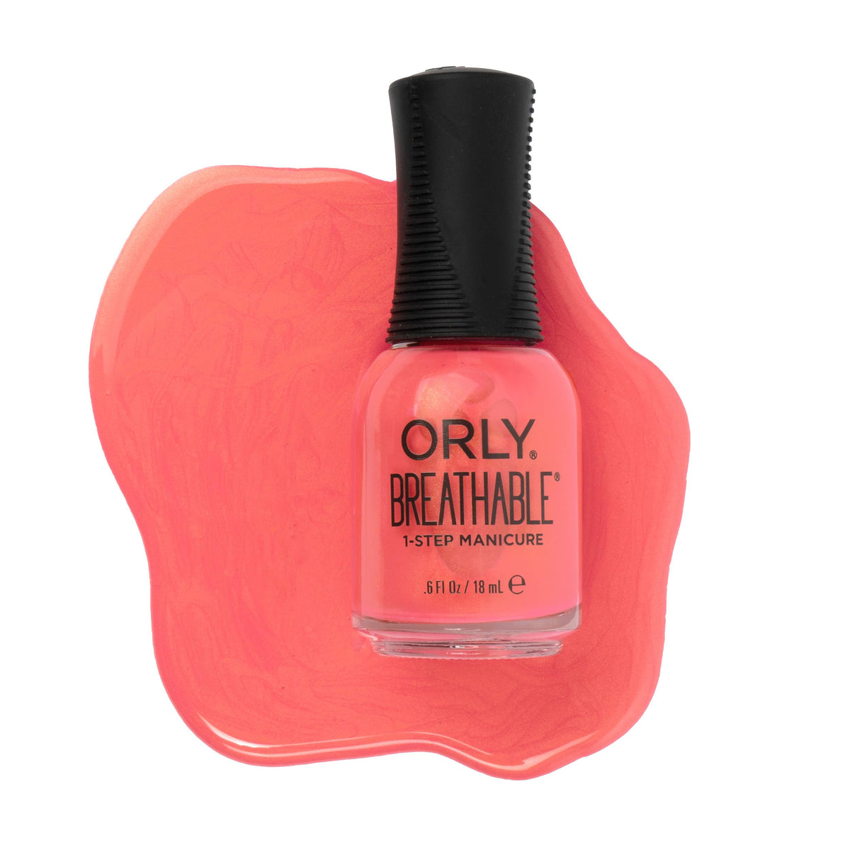 Orly The Floor Is Lava bottle front view showing bold golden-pink shimmer