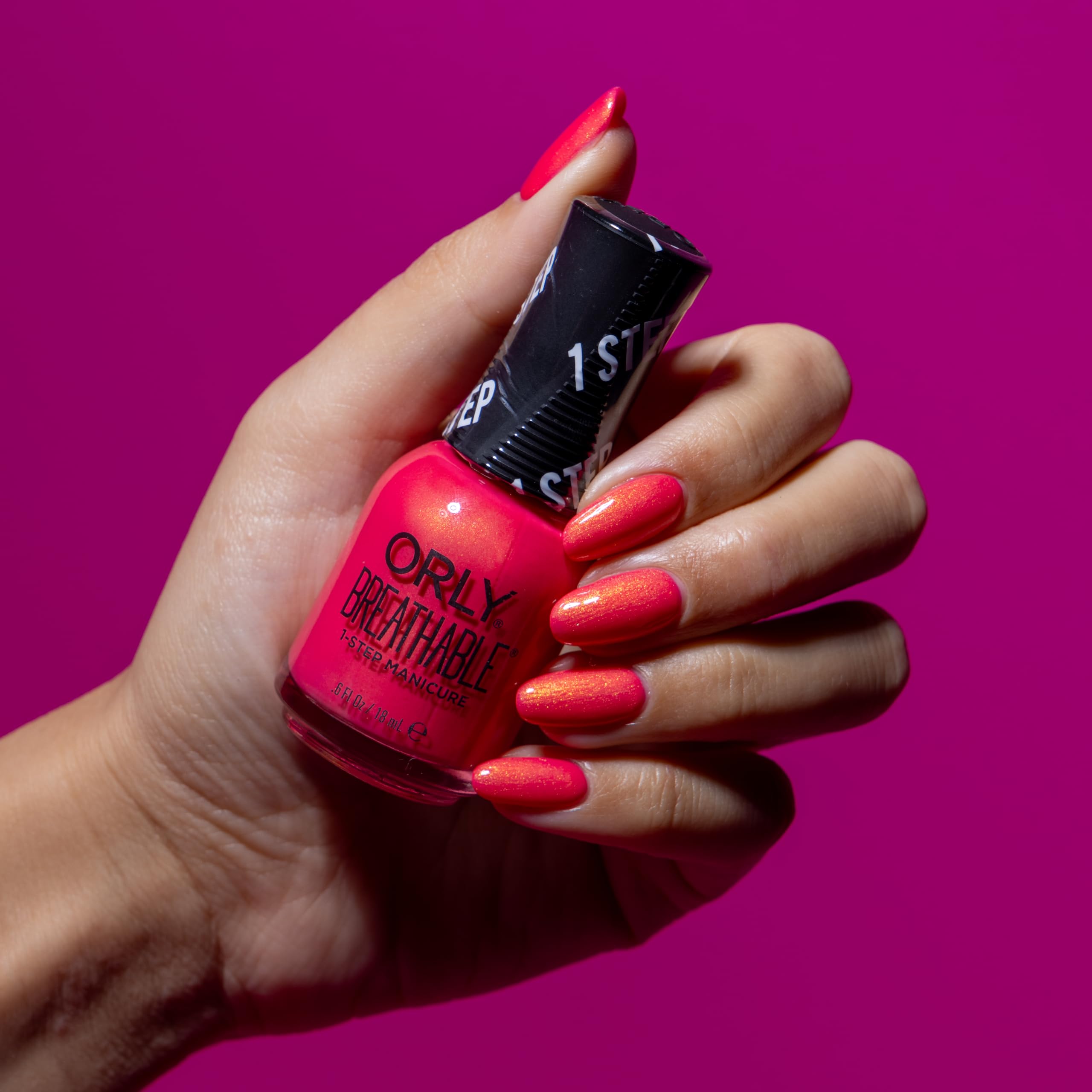 Orly The Floor Is Lava open brush demonstrating smooth application control