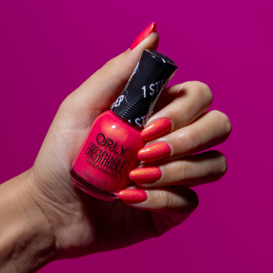 Orly The Floor Is Lava open brush demonstrating smooth application control