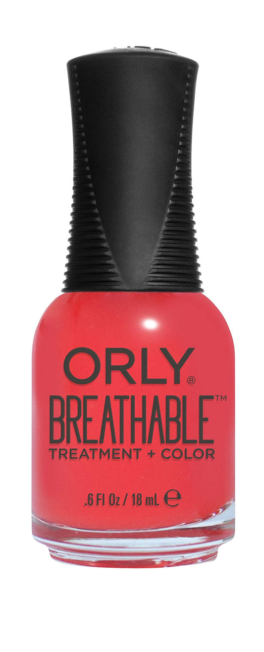 Orly front packaging red-coral creme showing bottle and glossy finish for polished nails