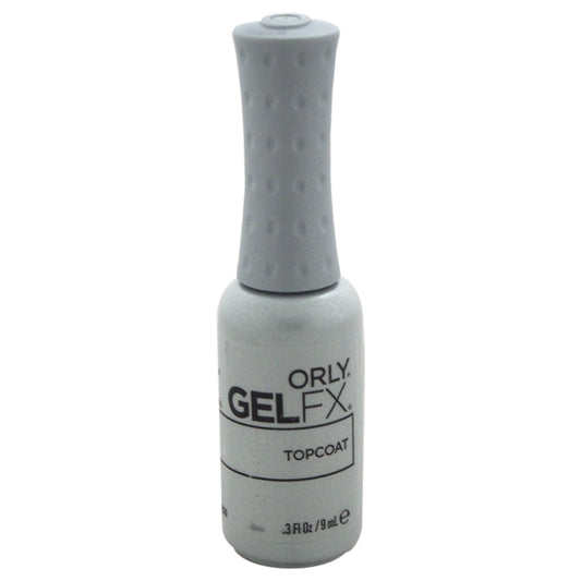 Orly bottle front view showing gel top coat glossy finish and protective benefit