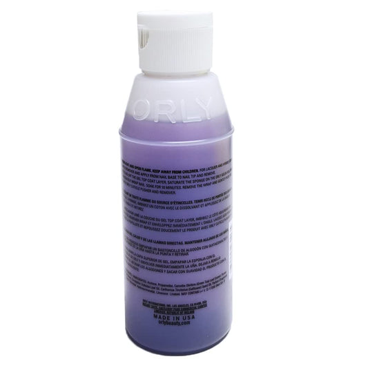 Orly Gentle Strength liquid close-up highlights texture for effective, gentle polish removal