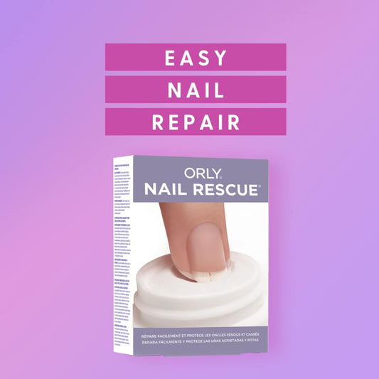 Orly glue and fine repair powder close-up demonstrating precise application