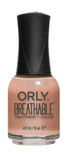 Orly Inner Glow brush stroke closeup showing smooth even coverage and flawless finish