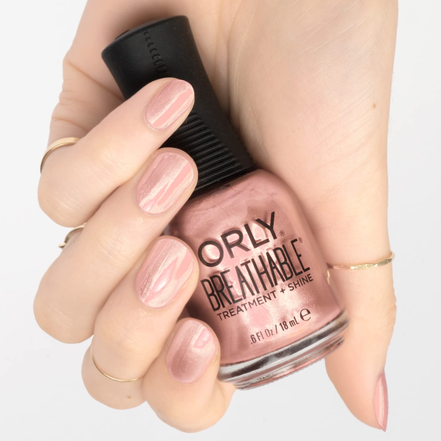 Close-up of Orly lacquer texture highlighting hydrating formula benefit