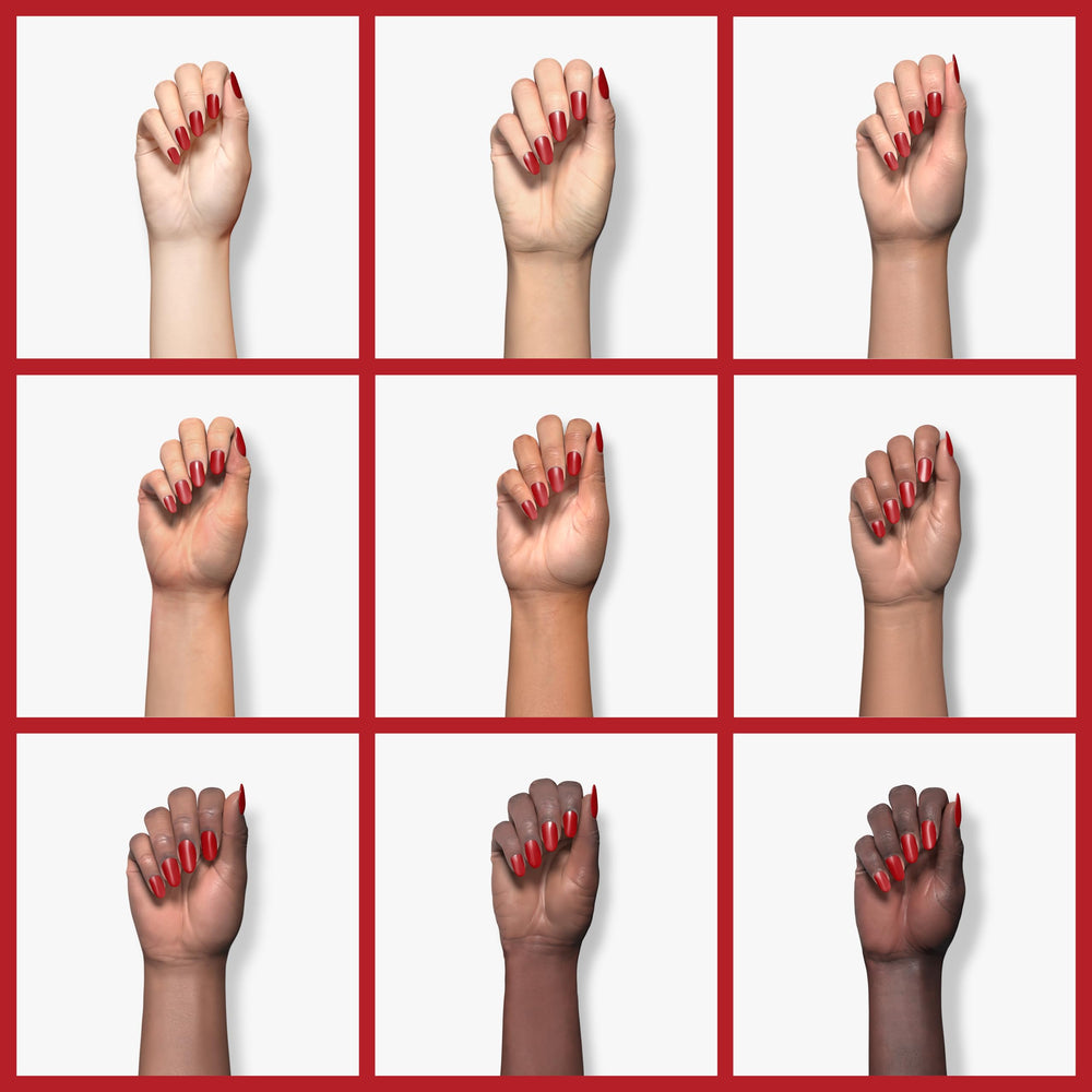 Orly worn on nails in lifestyle scene showcasing glossy finish and conditioned look benefit