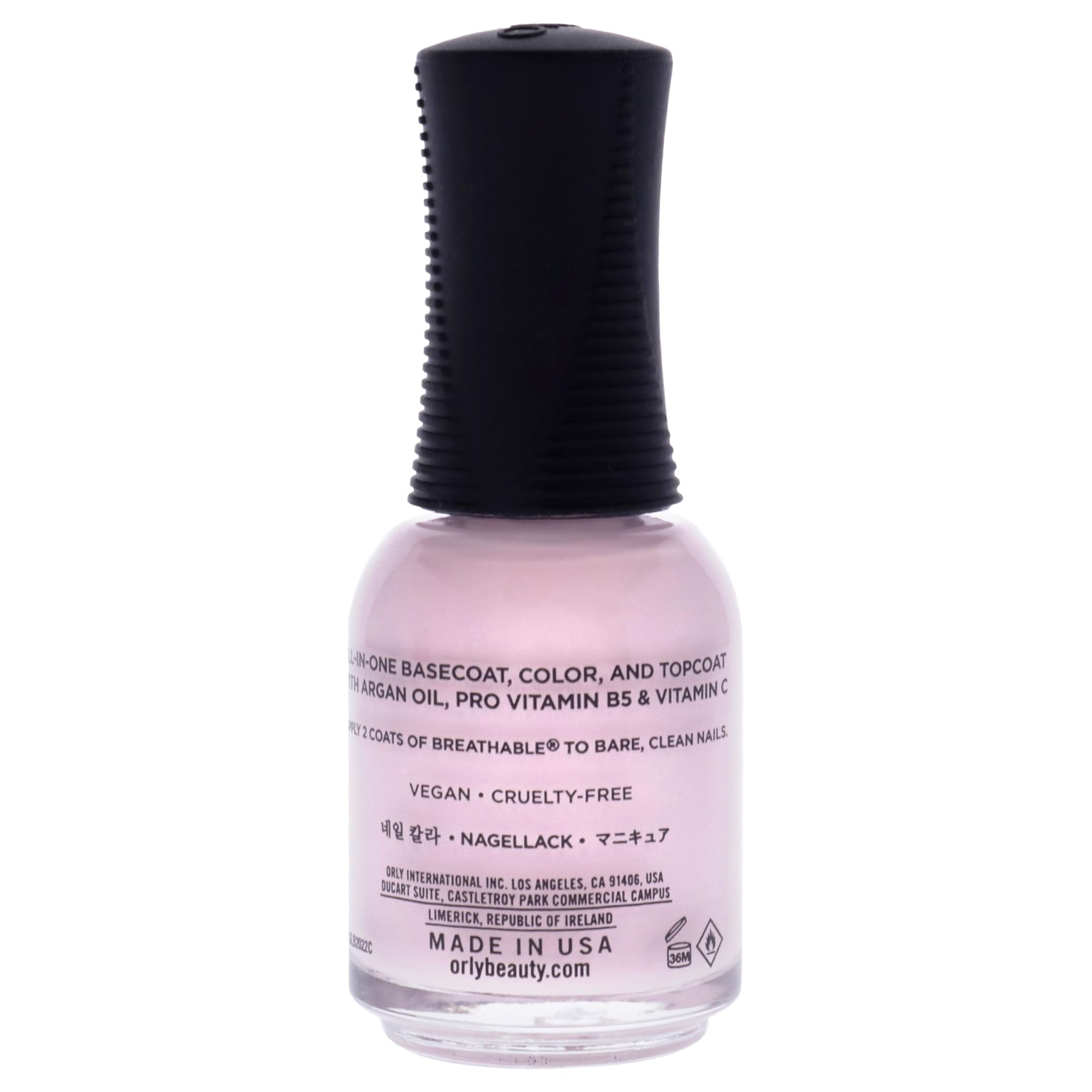 Orly Pamper Me swatch on nails highlighting smooth hydration and color