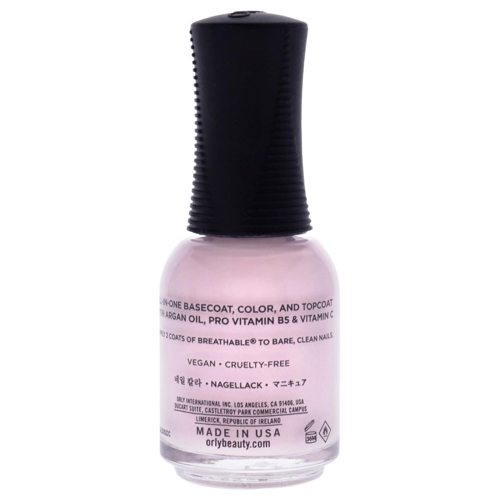 Orly Pamper Me swatch on nails highlighting smooth hydration and color