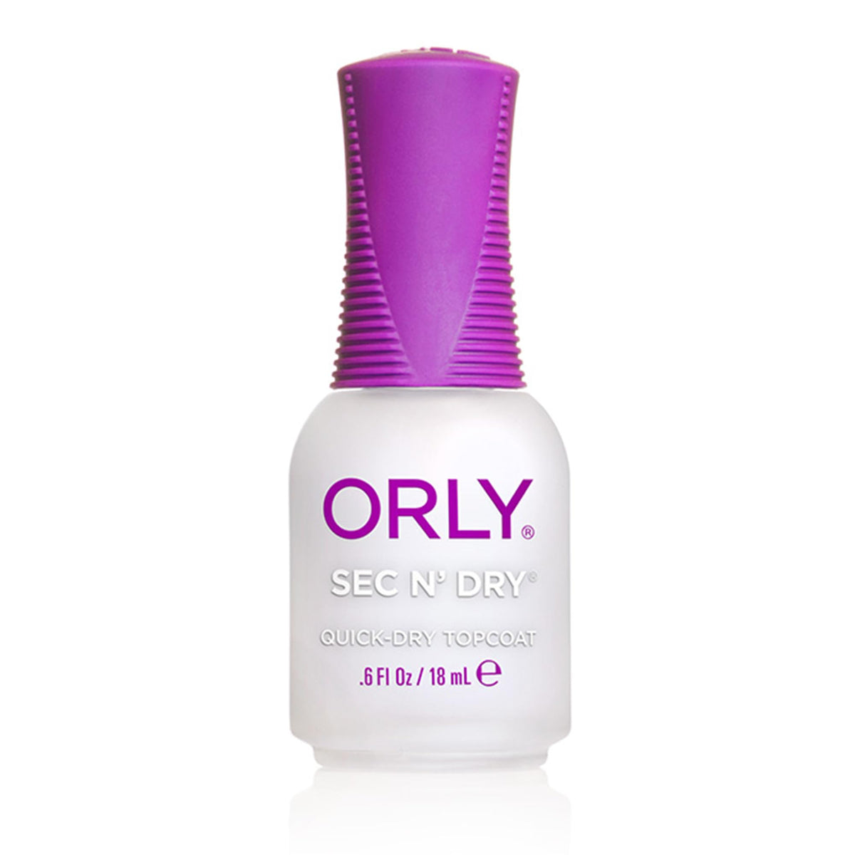ORLY Sec’n Dry front bottle showing label and glossy finish benefit
