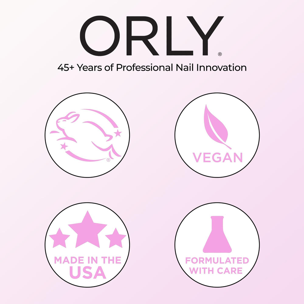 ORLY Sec’n Dry on finished nails in lifestyle setting showing long-lasting shine benefit