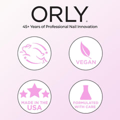 ORLY Sec’n Dry on finished nails in lifestyle setting showing long-lasting shine benefit