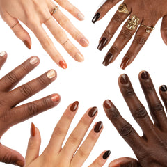 Orly Sunkissed swatch on wrist showing true color and flattering shade.