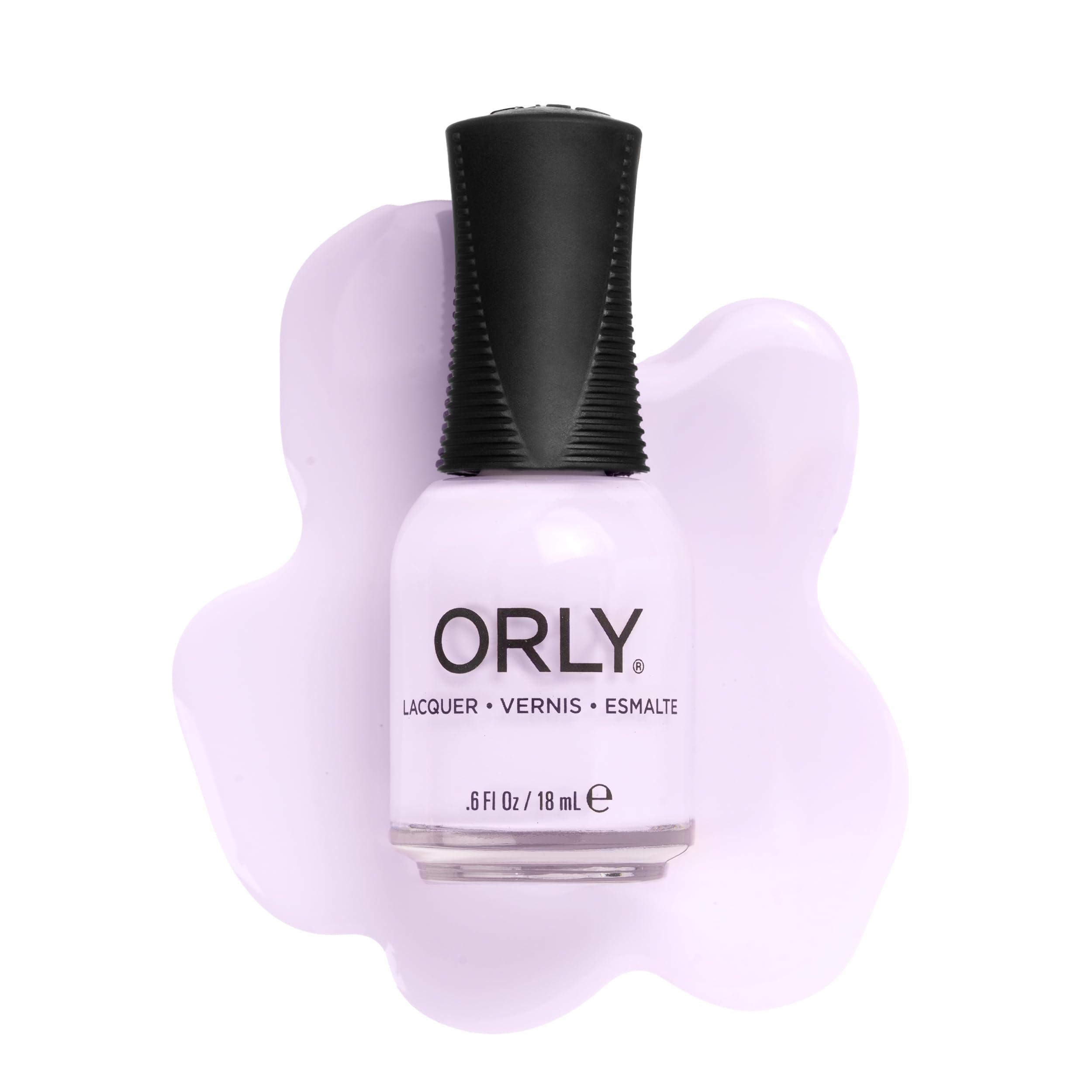 Orly Ube Cloud front bottle showing pastel lavender shade and label, easy salon color