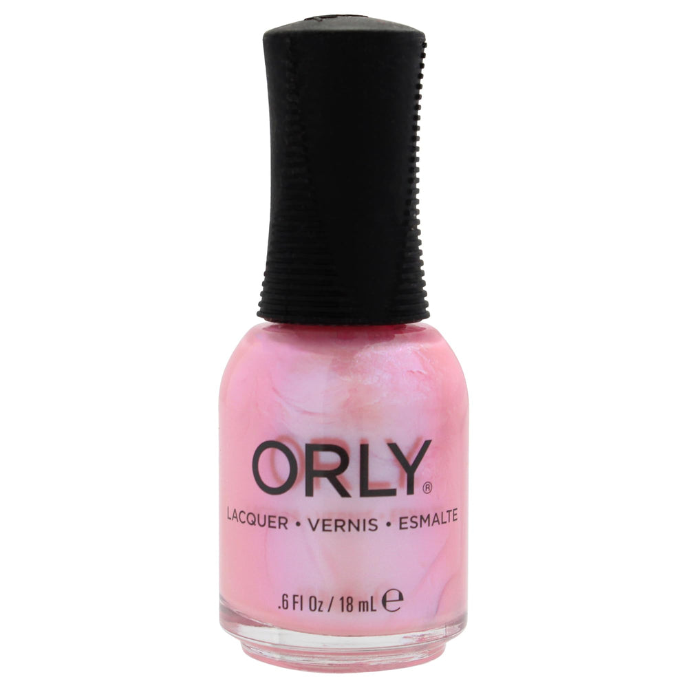 Orly Wistful Water Lily front bottle showing label and light pink pearl shimmer benefit