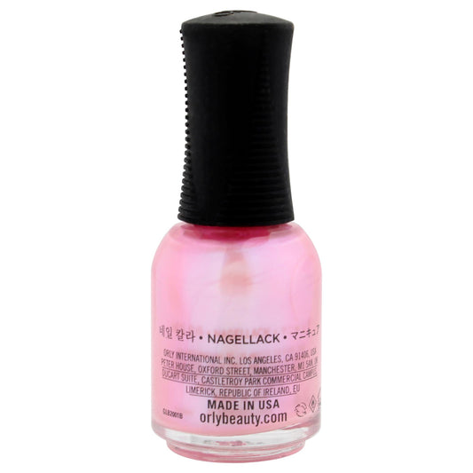 Orly Wistful Water Lily swatch on nails demonstrating luminous pearl finish and smooth coverage