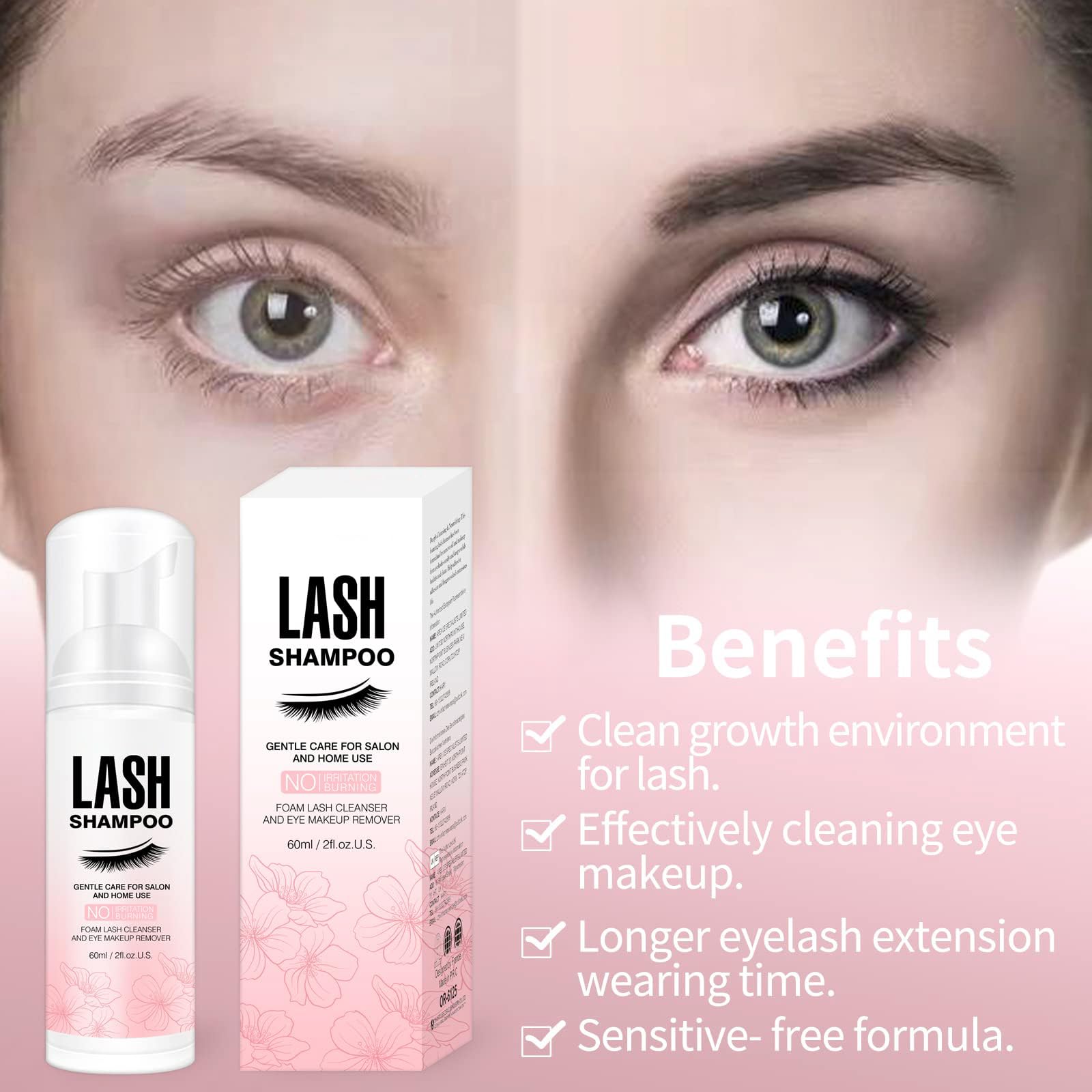 O'RMEAS Smarxin being applied with a lash brush showing easy targeted cleansing