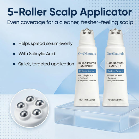 ORRÉNATURALS close-up of five-roller applicator for precise distribution