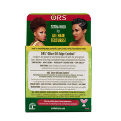 ORS Black Olive Oil label close-up highlighting castor oil and conditioning benefit