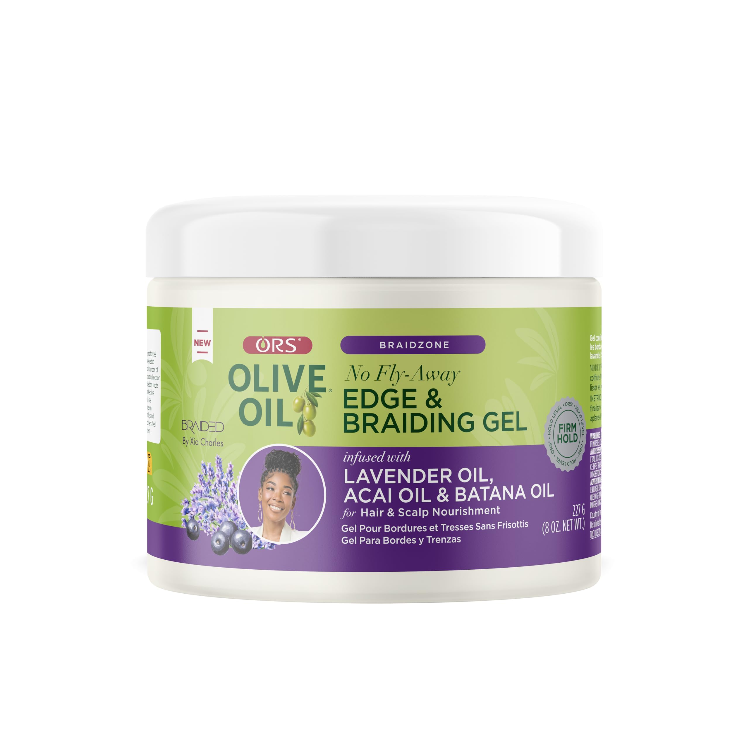 ORS Braidzone front packaging showing label and 8 oz size benefit of clear hold