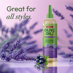ORS scalp application on braids for soothing and moisture
