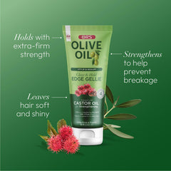 ORS edge gellie used on sleek ponytail demonstrating high shine and polished finish