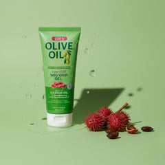 ORS Fix-It Gel applied to lace front wig in use, secure fit and natural hairline benefit